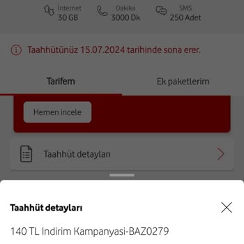 Vodafone Taahhüt Bitmeden Fahiş Fiyat Uygulaması