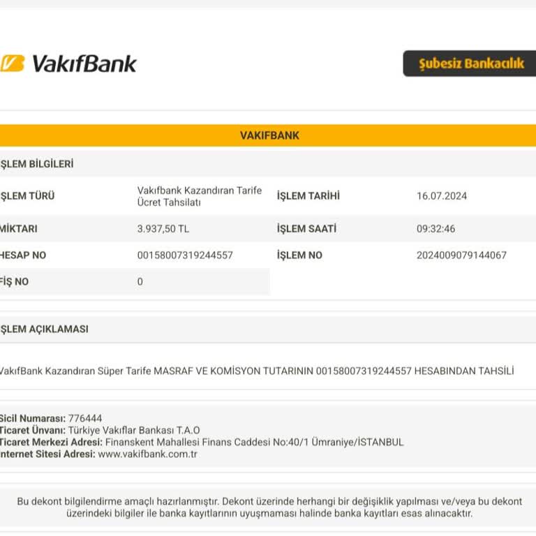 VakıfBank Kazandıran Tarife İptali Ve Para İadesi