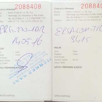 Ersa Saat Servisi Yedek Parça Bulamıyor.