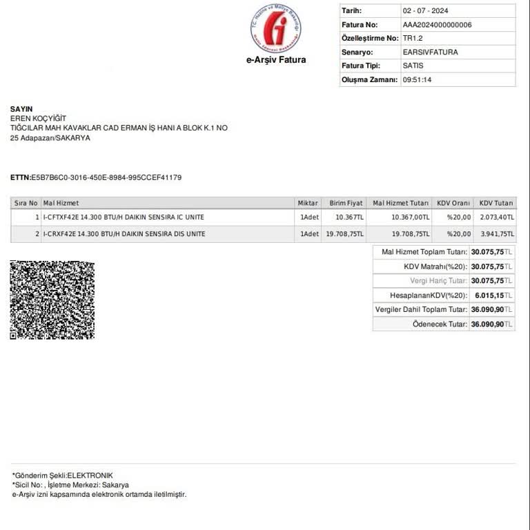 Daikin Klima Montajının Yapılmaması