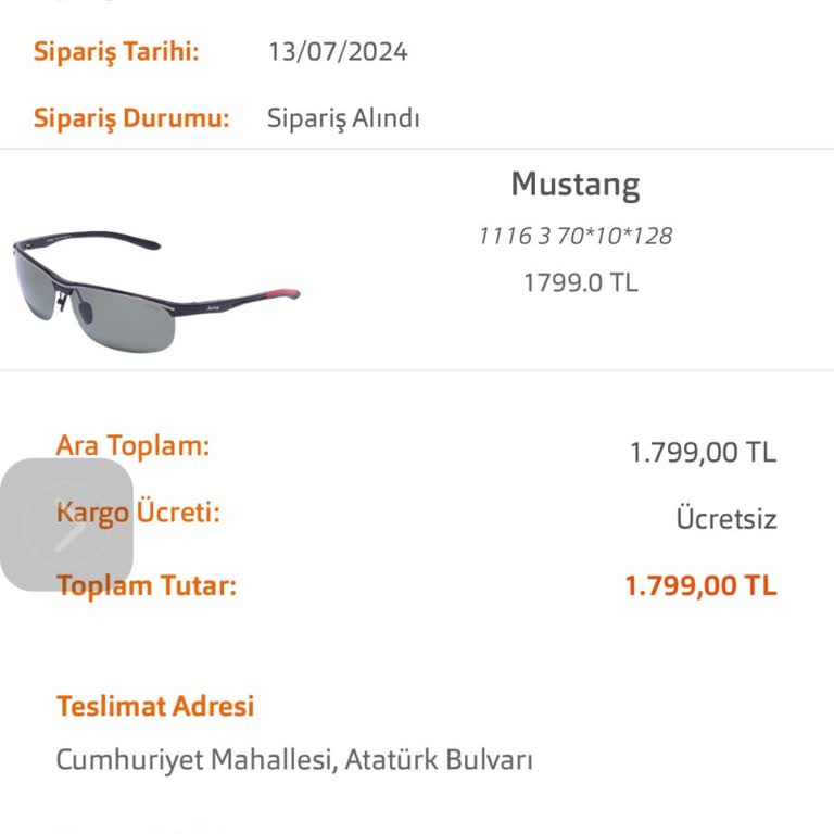 Atasun Optik Merhaba Sipariş Vermiştim. WhatsApp Üzerinden İptalini Sağladım Uygula