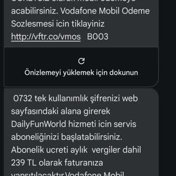 Dailyfunworld Ve Vodafone Haksiz Kazanç Ediyor.