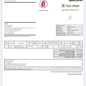 Tepe Home Satın Aldığım Ürün Teslim Edilmiyor İade Kabul Edilmiyor
