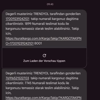 Sürat Kargo Kargom Eve Getirilmiyor