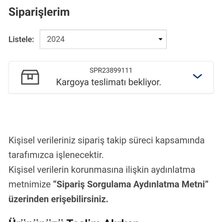 Vatan Bilgisayar Kargoya Verilmeyen Sipariş