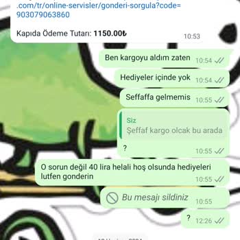 Enza Saat Hediyeleri Göndermiyor Şeffaf Kargoda Yalan