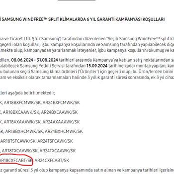 Samsung 3 Yıl Ek Garanti