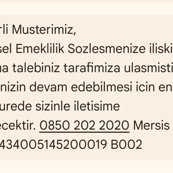 Türkiye Sigorta Ziraat Bankası BES Katkı Payımı Vermediler!