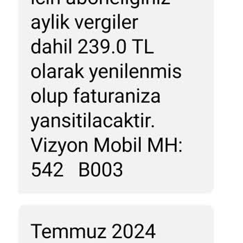 Vodafone Bilgim Dışında Peyo Ücreti Aldı