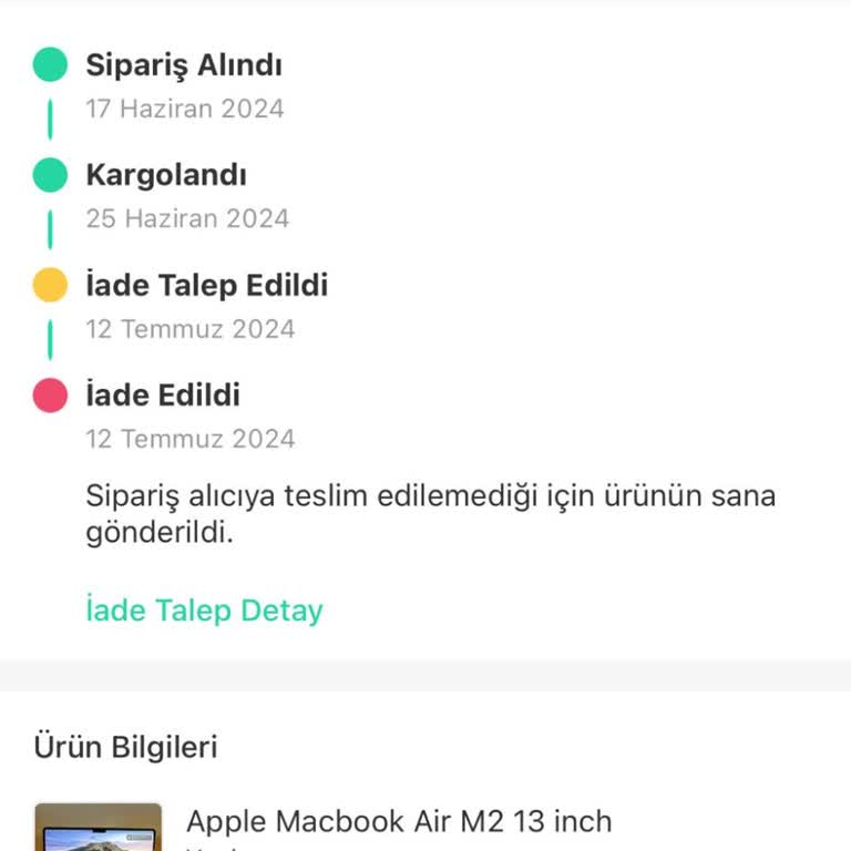 Dolap Gönderim Kayboldu