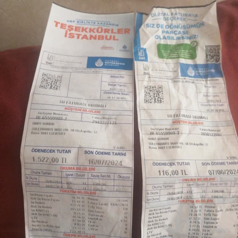 İBB - İstanbul Büyükşehir Belediyesi Su Tesisatı Yanlış Okutulması