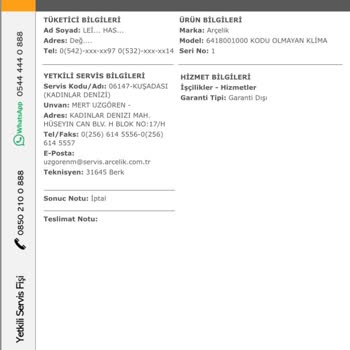 Beko 4 Klima Çalışmıyor