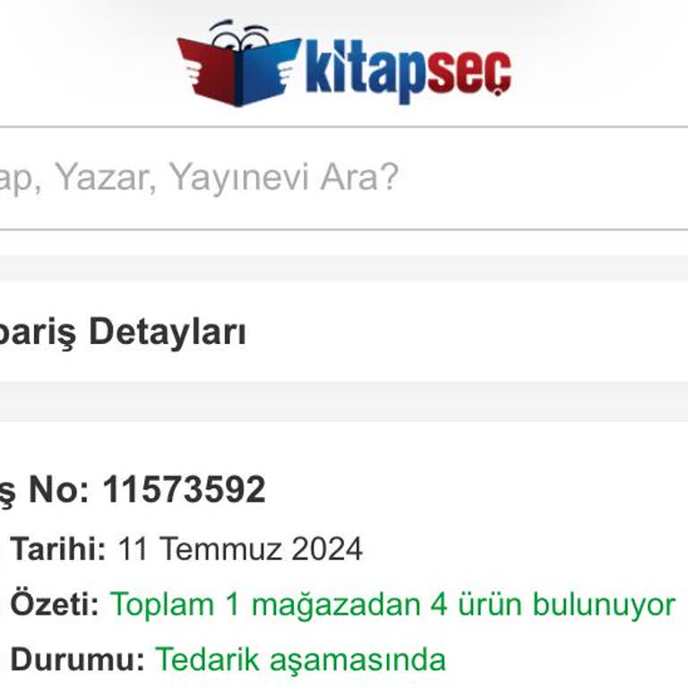 Kitapsec Stokta Olmayan Kitap Satıyor