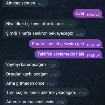 GelirCebinde Şikayetimi Çekmem İçin Tehdit Ediyorlar