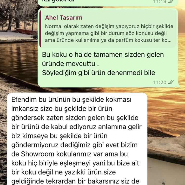 Ahel Tasarım Ürün Değişim Şikayeti