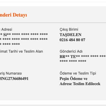 MNG Kargo - Taşdelen Şubesi Kargomu Teslim Etmiyor