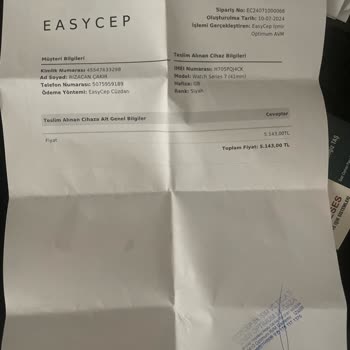 EasyCep Aldığı Ürünün Ödemesini Yapmıyor