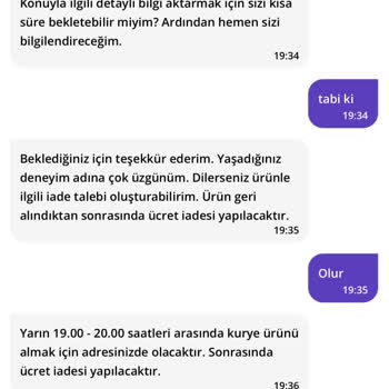 Getir Çarşı'dan Günlerdir İade Edilmeyen Sipariş