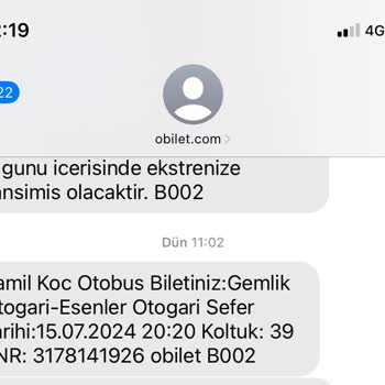 Kamil Koç Otobüs Firma Şikayet