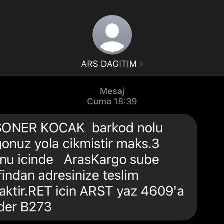 Aras Kargo, Kargom Gelmeden Kayboldu Ve Şirketin İlgisizliği