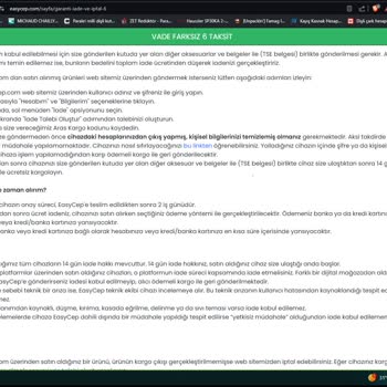 EasyCep Ücret İadesi Kötülüğü