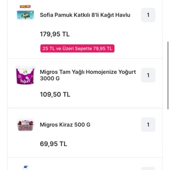 Migros Eksik Ürün Ve Bozulmuş Ürün Gönderilmesi