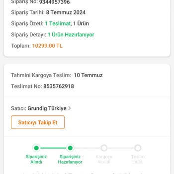 Grundig Türkiye Ürünü Kargolamıyor