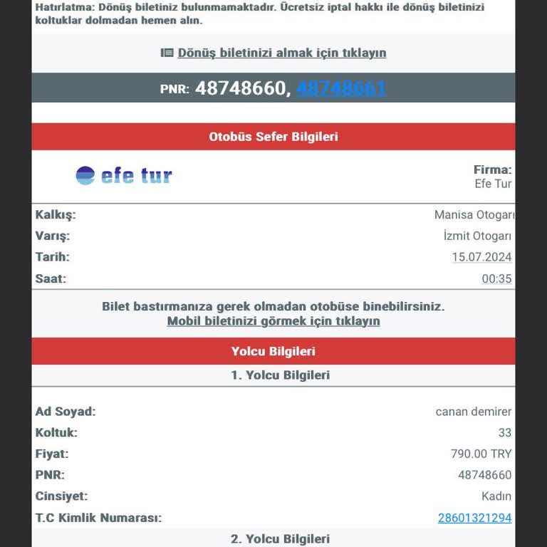 Efe Tur'da Saat Karışıklığı Ve İletişimsizlik Mağduriyeti