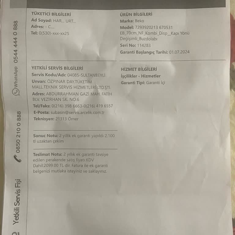 Beko Buzdolabı Digital Ekran Sorunu