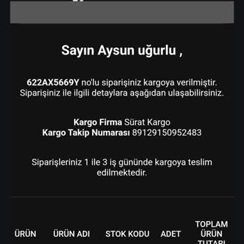 Sürat Kargo Ayrancılar Saygısız Elemanlar