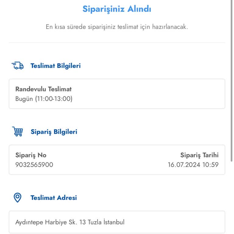 Cepte Şok Alınan Siparişim Teslimatını Yapmıyor