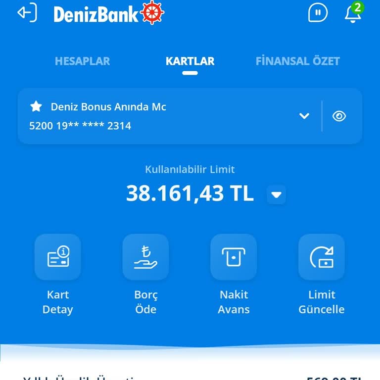 Denizbank Yıllık Aidat Ücreti
