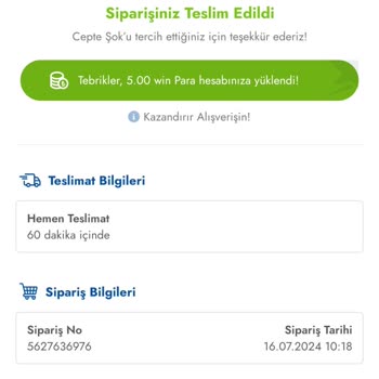 Cepte Şok Ürün Teslim Alınmadığı Halde Teslim Edildi Deniliyor