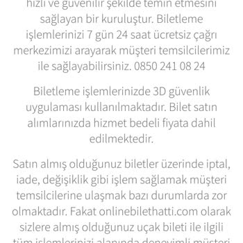Onlinebilethatti.com Müşteriyi Yanıltma Yanlış Bilgi Verme