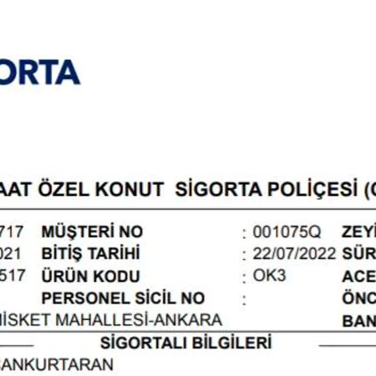 Ziraat Bankası Konut Poliçe İptali