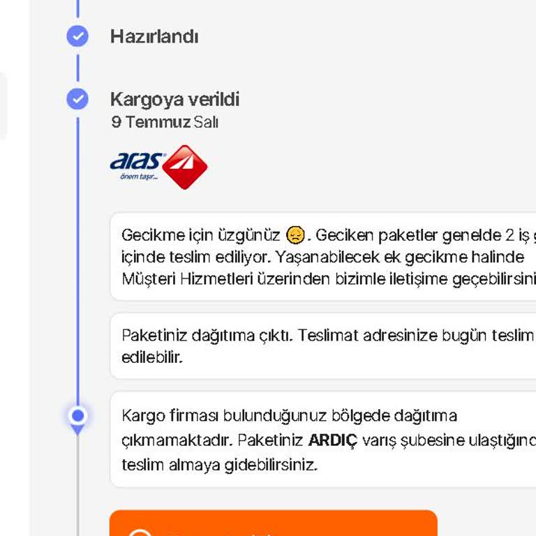 Aras Kargo'nun Dahili Sistemi Yok Artı Yalan Söylüyorlar!