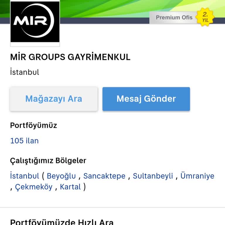 Sahibinden Mir Groups Gayrimenkul