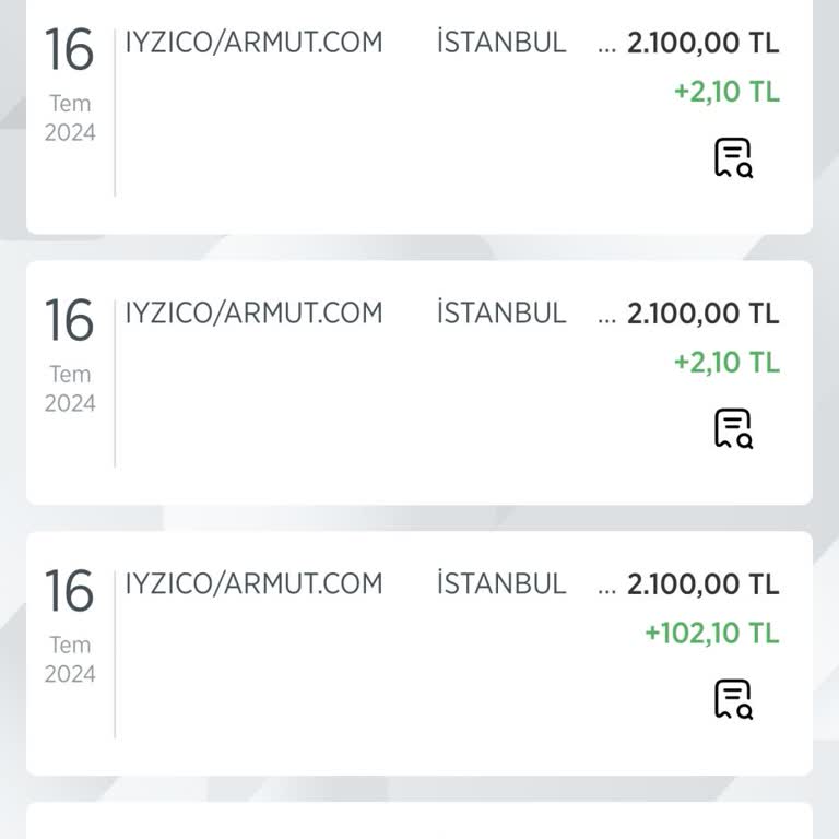 Iyzico/ Armut.com Adına Kredi Kartımdan İstemsiz Para Çekilmesi