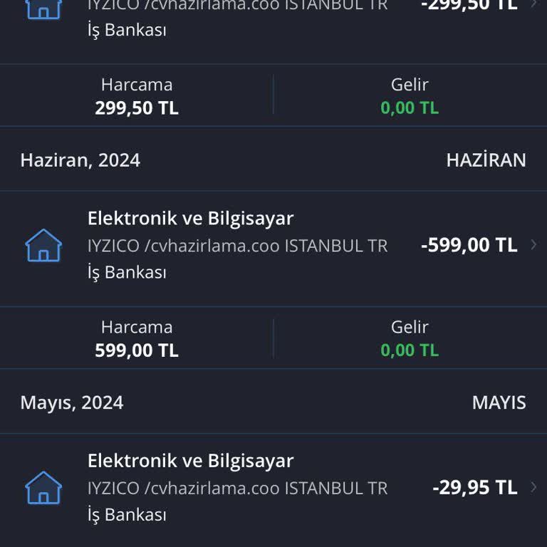 Cvhazirlama.cool Cv.hazirlama.cool Hesabımdan İzinsiz Ve Onaysız Para Çekmiş!