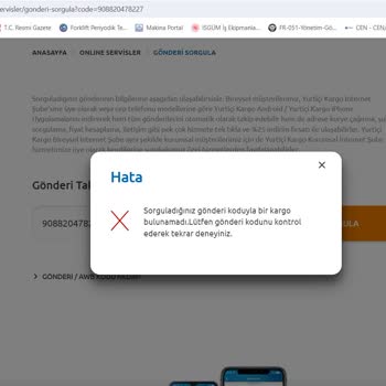 Eve Kargom Nerede? Gönderdiğiniz Takip No Hatalı