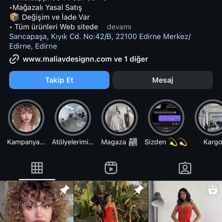 Maliav Butik (instagram: maliavdesign) Maliav Butik Sahte Site