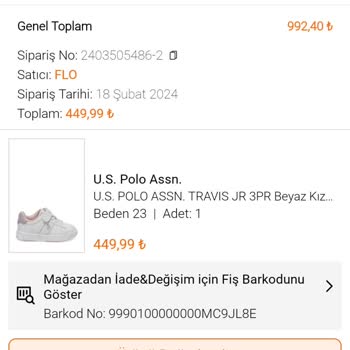 U.S. Polo Assn. FLO. FLO. FLO. Mağduriyet Us. Polo Assn.