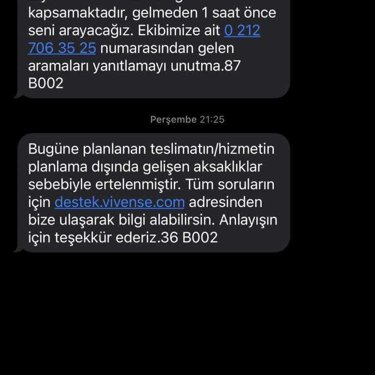 Vivense Teslim Edilmeyen Koltuk