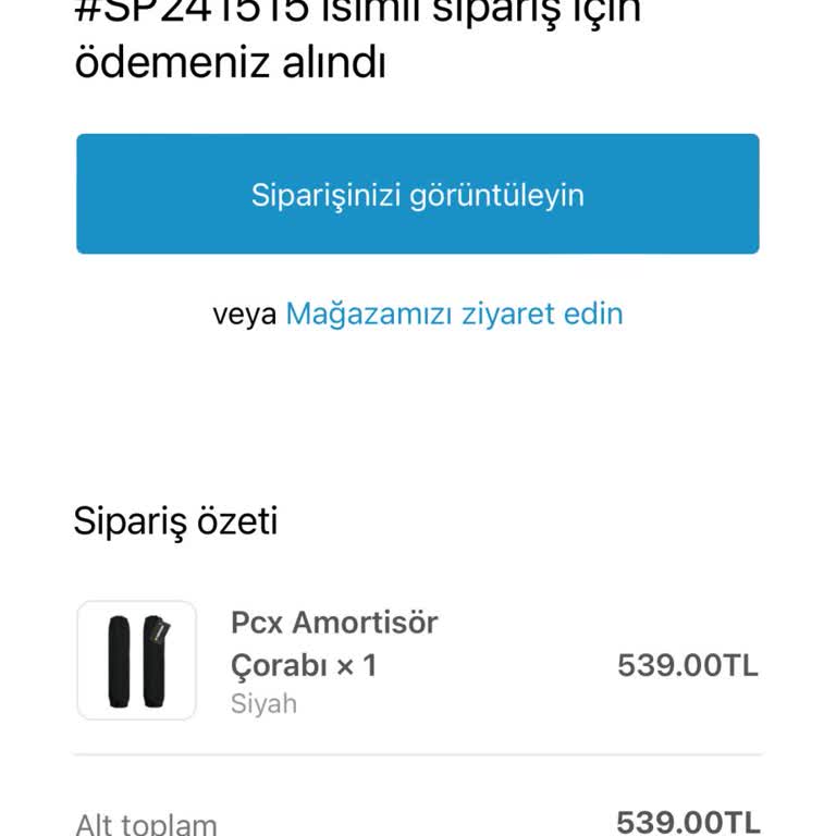 Honda PCX 2024 Model Motorumun Amortisör Çorabı Siparişi Sorunu