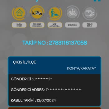 Teslim Edilmeyen Kargo PTT Kargo