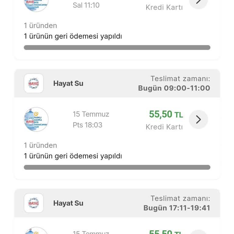 Hepsiburada Hayat Su Bayisi Teslimat Yapmıyor