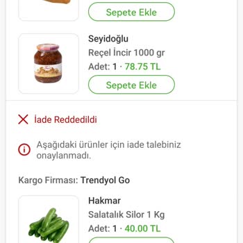 Hakmar Gıda Eksik Teslimat Ve İade Sorunu