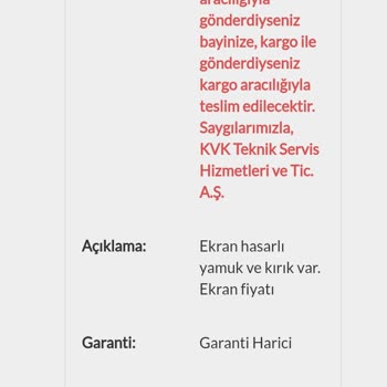 Realme KVK Telefon Ekranım Kırık Olmamasına Rağmen Onarmadı.