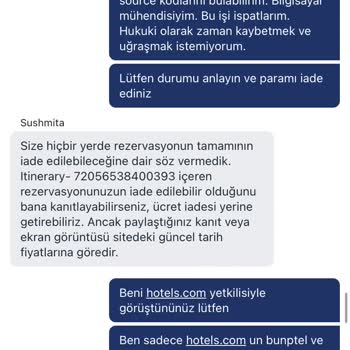 Hotels.com Geri Ödeme Sorunu Ve Müşteri Hizmetleri Deneyimi