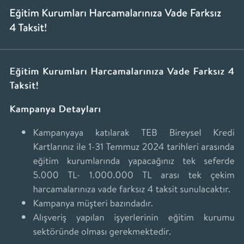 TEB Bankası Kredi Kartı Kampanya Mağduriyeti